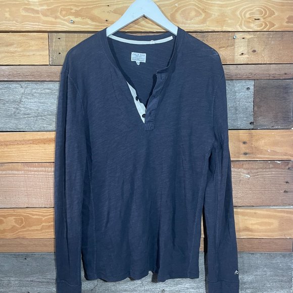 rag & bone Other - rag & bone xs men's henley navy/grey